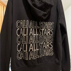 California all star cheer diamond logo zip up jacket